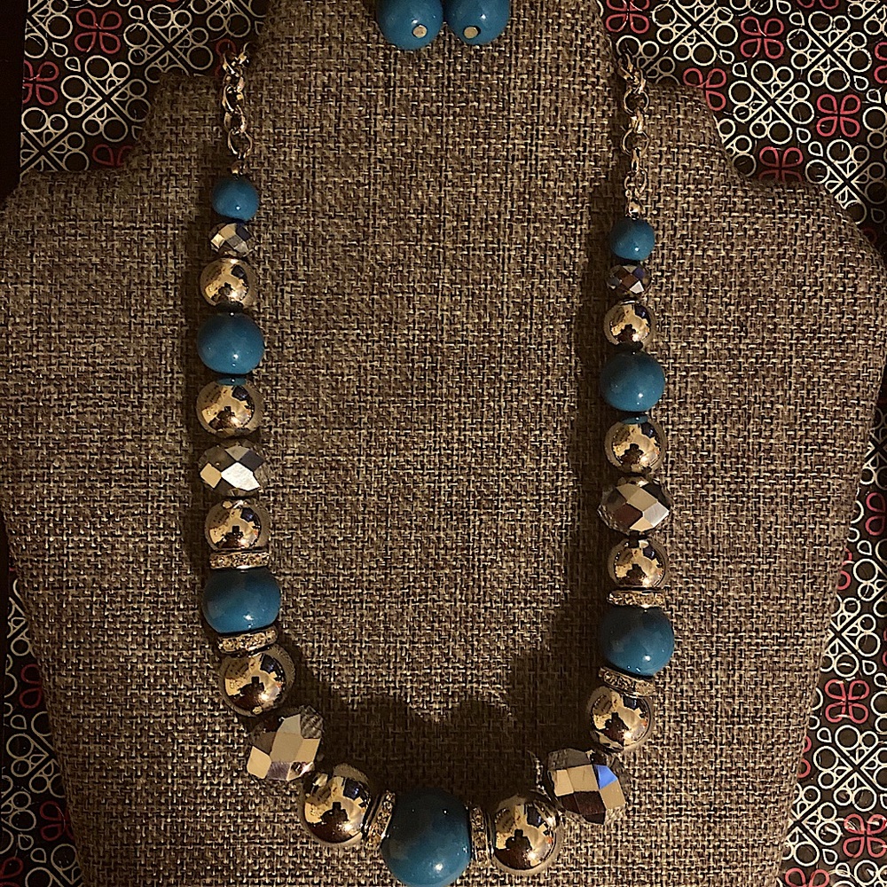 A Weekend Party Necklace-Blue Piece